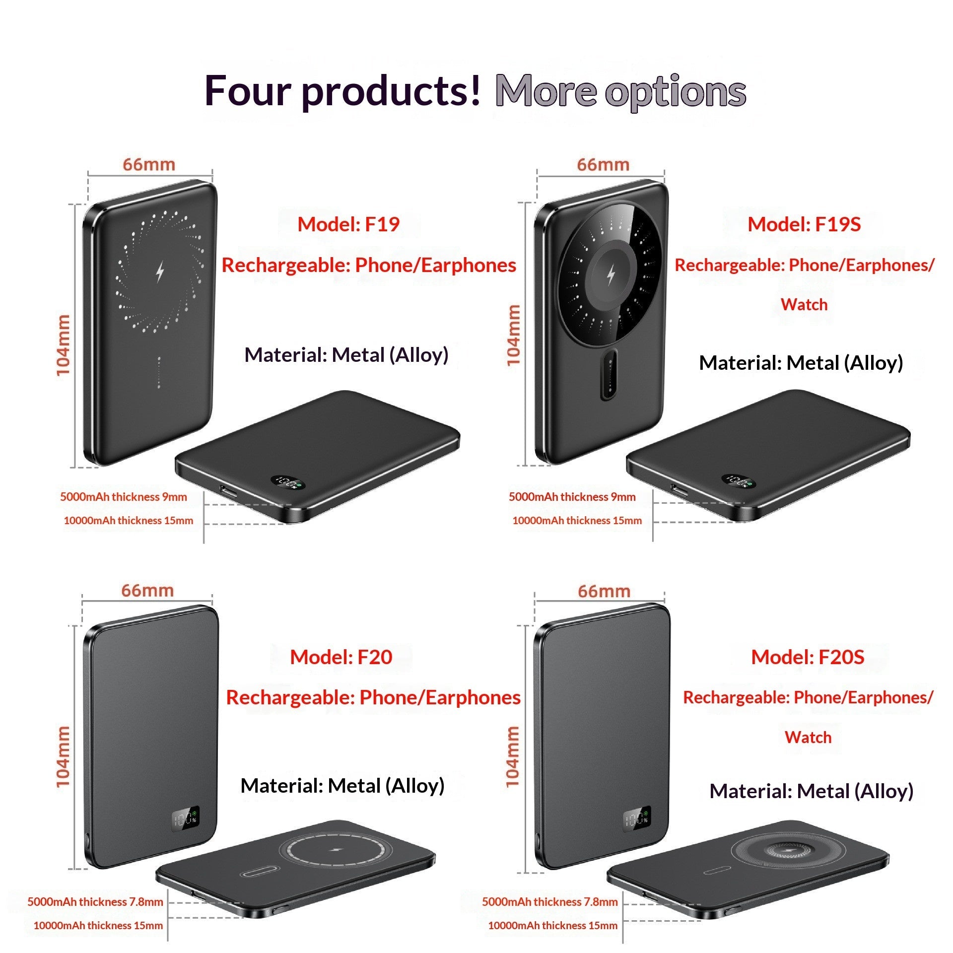 3-in-1 MagSafe Magnetic Wireless Power Bank For Smartwatches