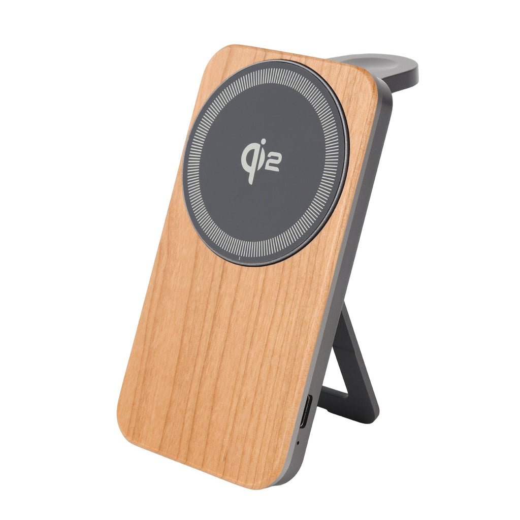 Aluminum Alloy Foldable Ultra-Thin Desktop Magnetic Wireless Charger For Phones And Smartwatches